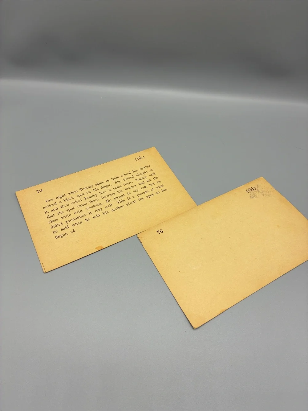 Vintage Antique flash cards 'think' Wall Art Cards - Beige and Black
